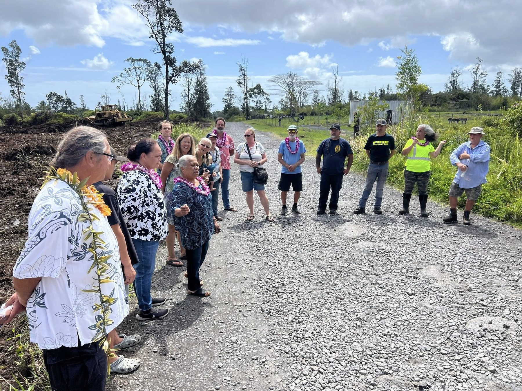 Traditional land blessing at the community center site