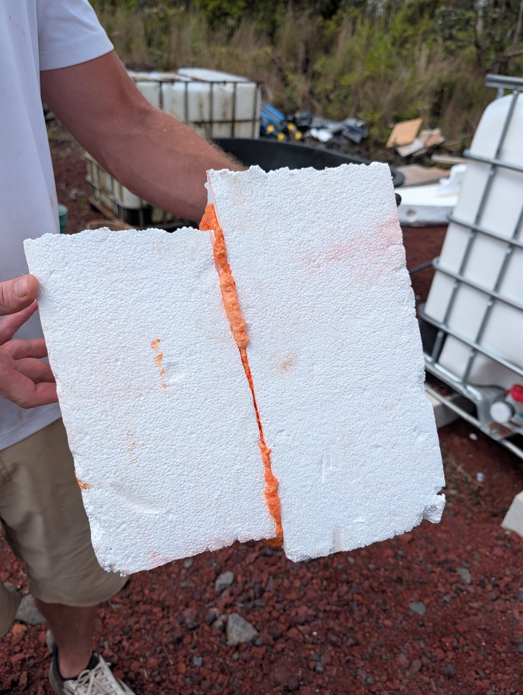 A SABS panel section after being submerged in water